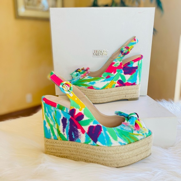 Frances Valentine Eve Fabric Wrapped Wedges - Picture 3 of 15